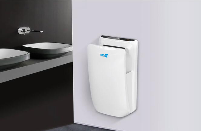 Stainless Steel Hand Dryer Near Sink