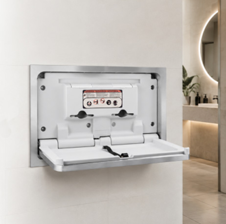 Recessed Stainless Steel Baby Changing Station